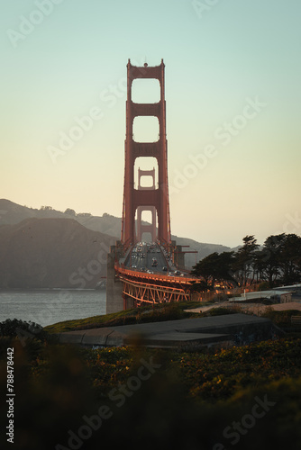 Photography Sunset at the Golden Gate Bridge in San Francisco, California, USA