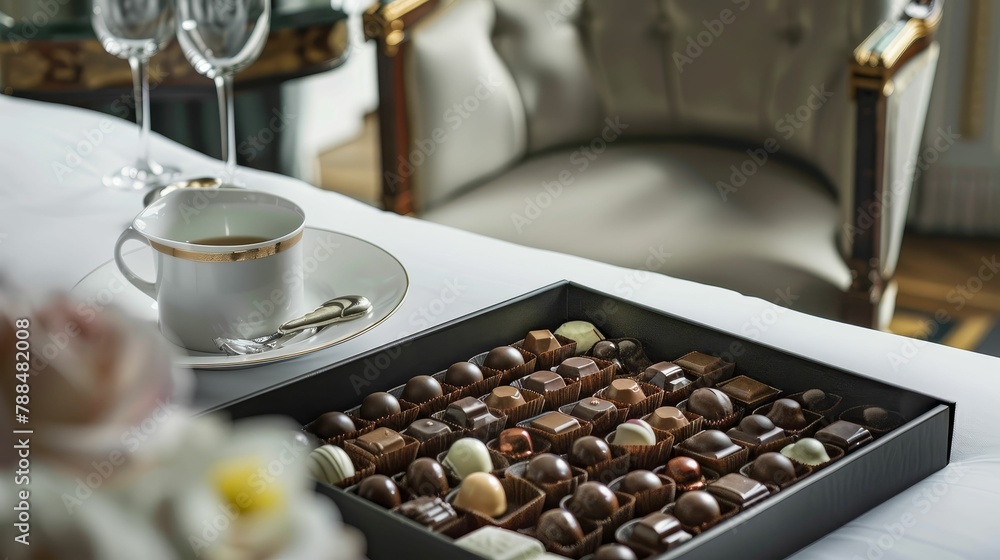 Turndown service with exquisite chocolates, thoughtful, sweet touches