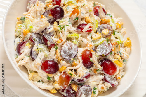 chicken grape salad with celery, cashew, parmesan © myviewpoint