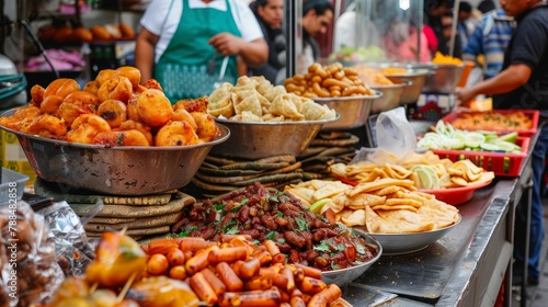 Street food tour in Mexico City, authentic tastes, lively, flavorful photo