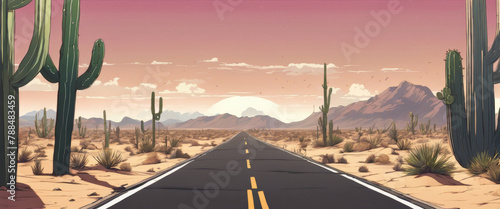 A road in the desert photo