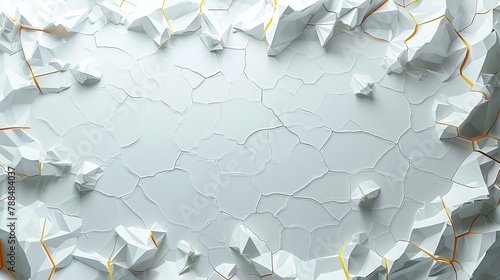 Abstract Geometric Background with Cracks