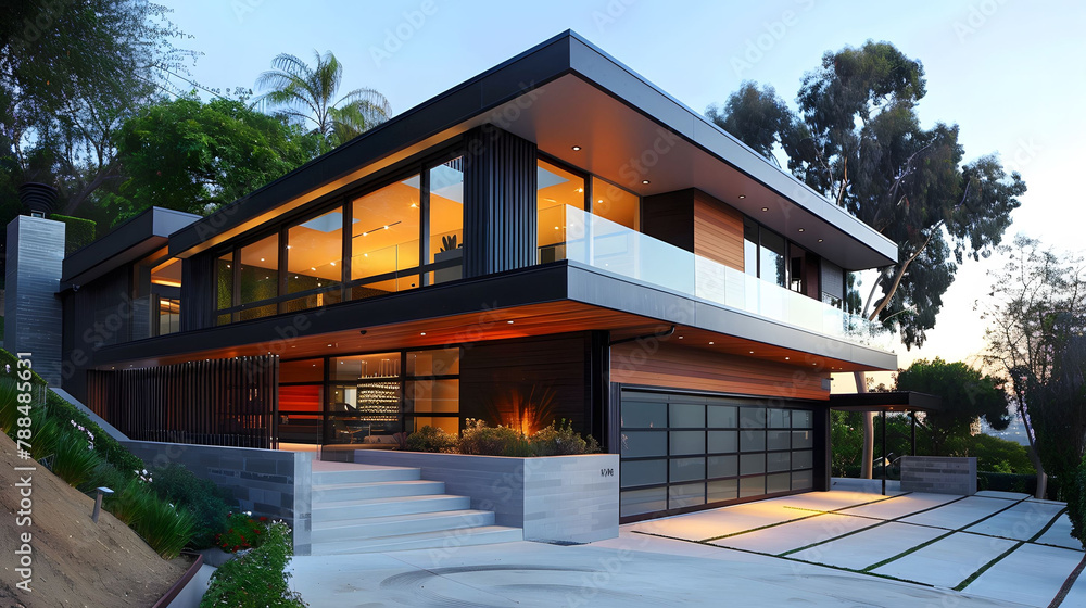 Modern house with garage Modern house with garage
