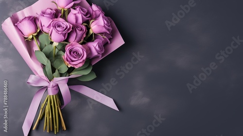 Beautiful Bouquet Background, Bunch of Flowers. photo
