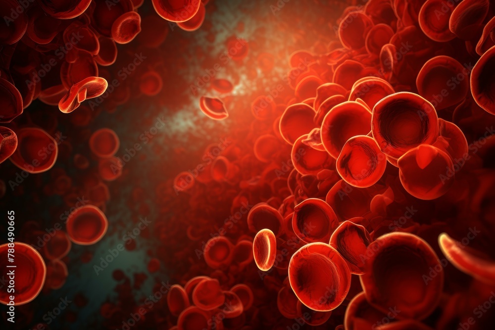 Plentiful Red blood cells. Cell science plasma. Generate Ai Plentiful Red blood cells. Cell science plasma. Generate Ai