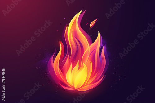 An eye-catching image of a blazing fire icon, with intense flames reaching new heights against a solid backdrop.