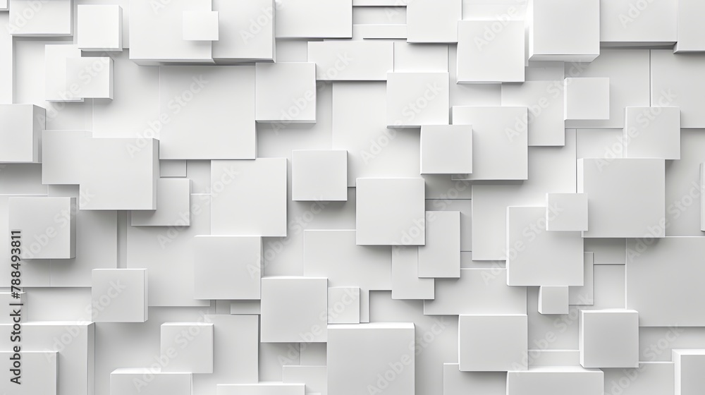 Abstract Geometric White 3D Cubes Wallpaper Abstract Geometric White 3D Cubes Wallpaper