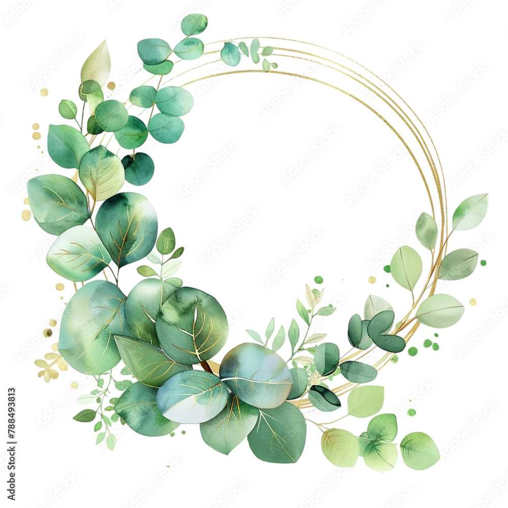 frame with leaves genetive AI frame with leaves genetive AI