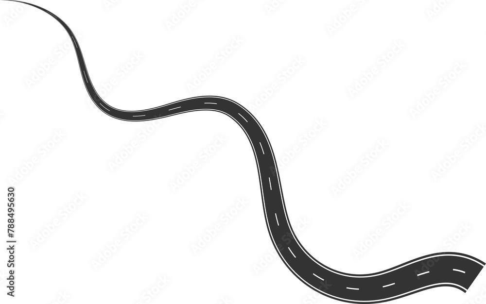 Road curves with white markings, highway, traffic, street, race