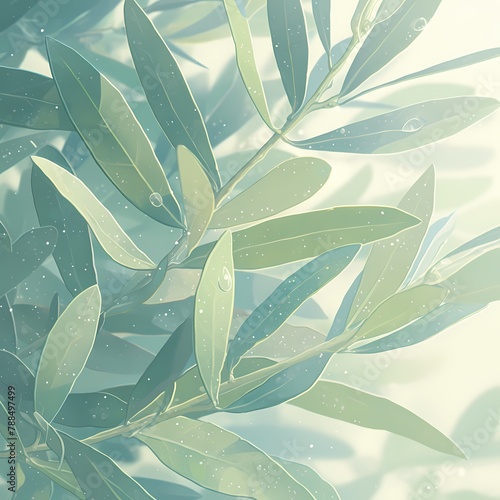 Revitalize Your Imagery with a Blossoming Display of Olive Leaves' Delicate Freshness