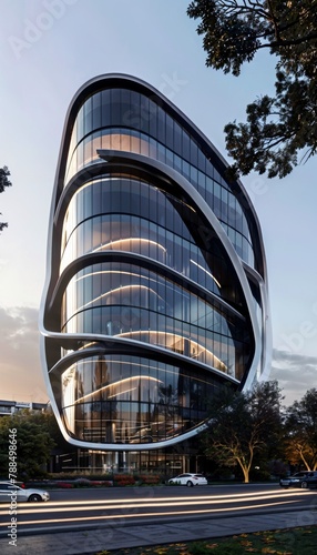 Modern Architecture Sleek and stylish architectural designs featuring curves and glass structures