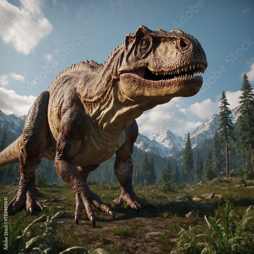 tyrannosaurus rex dinosaur 3d render © Alexis