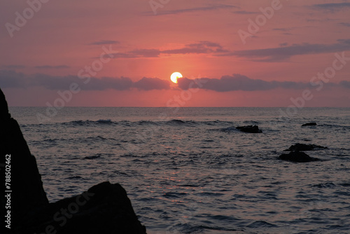 Sunrise by the Diguisit Beach (Dimadimalangat Rock Formation), Baler Aurora. photo