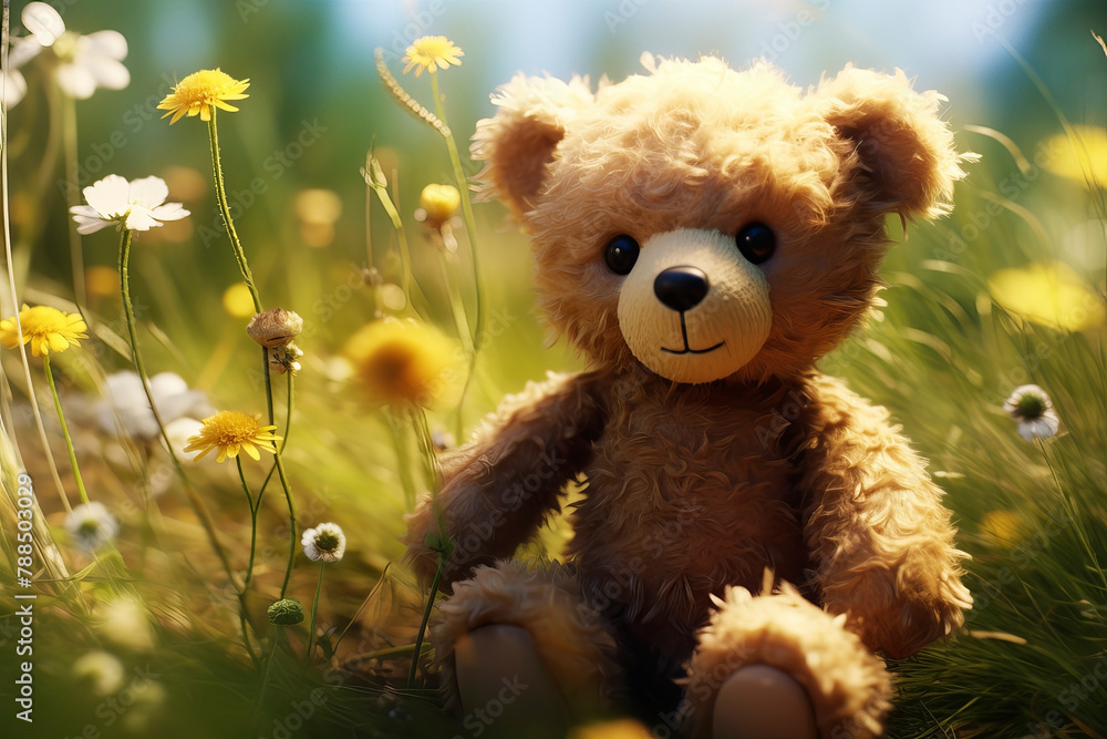 Cute teddy bear. Generative AI Cute teddy bear. Generative AI