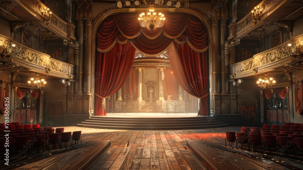 A ballet rehearsal in a grand, old theatre