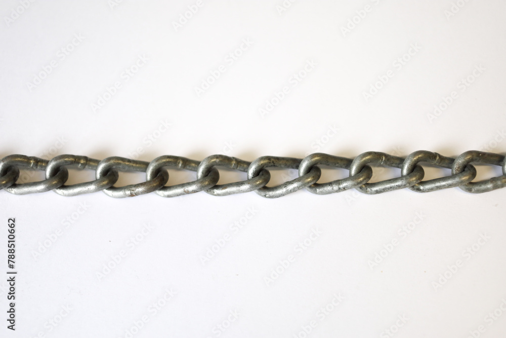tools on isolated white background , iron chain tools on isolated white background , iron chain