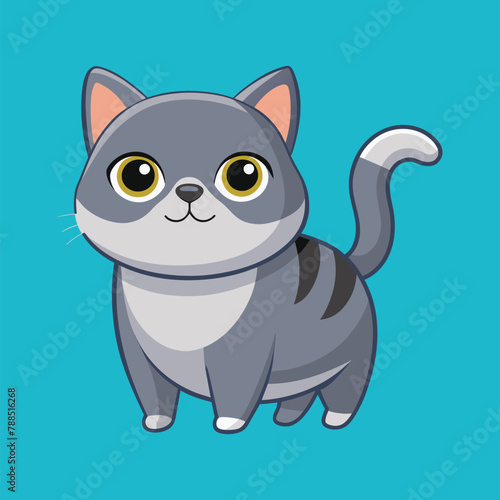 British shorthair cat cartoon animal illustration