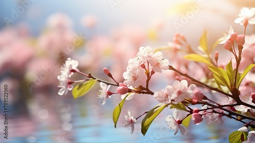 Art abstract spring background or summer background with fresh Generative AI
