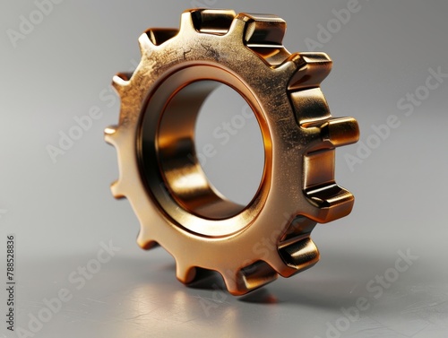 A gear made of metal photo