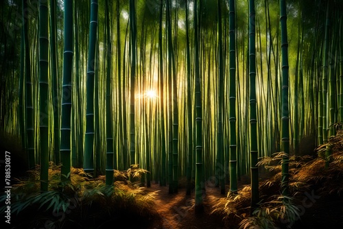 bamboo forest in the night