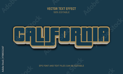 California editable text effect