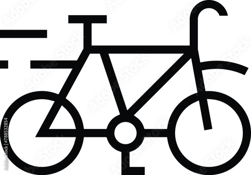 bicycle icon. Thin linear style design isolated on white background