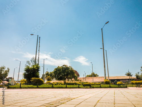 Bosa foundation square at noon in the south of Bogotá – Colombia photo