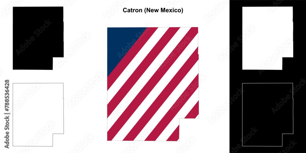 Catron County (New Mexico) outline map set Catron County (New Mexico) outline map set