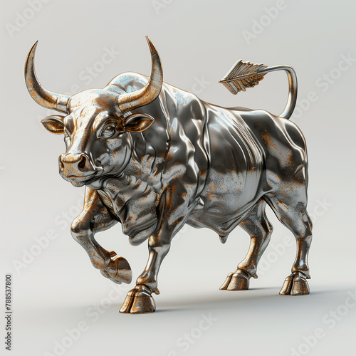A Bull Sculpture  Symbol of Prosperity