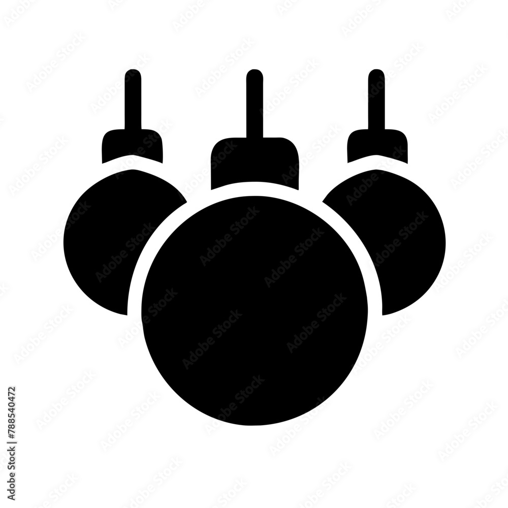 Christmas Ornaments icon vector graphics element silhouette sign symbol illustration on a Transparent Background Christmas Ornaments icon vector graphics element silhouette sign symbol illustration on a Transparent Background