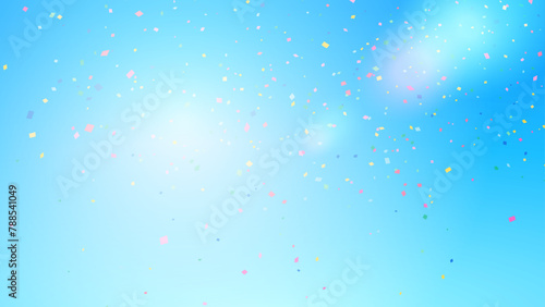 細かい紙吹雪が空に舞う背景イラスト_16:9