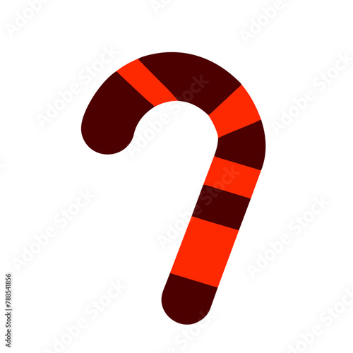 Candy Cane icon vector graphics element silhouette Christmas sign symbol illustration on a Transparent Background