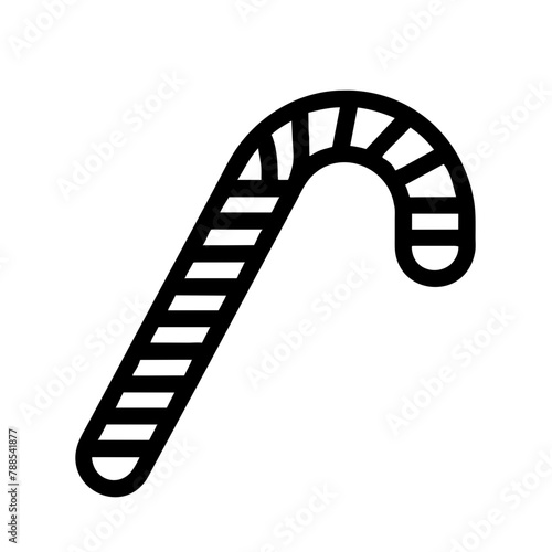 Candy Cane icon vector graphics element silhouette Christmas sign symbol illustration on a Transparent Background