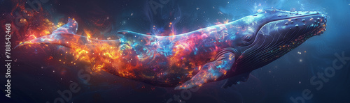 Celestial Whale Swimming in the Cosmic Ocean © alex