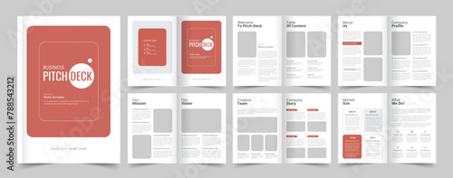 The Pitch Deck Brochure Layout, Annual Report, Modern Brochure, A4 Template