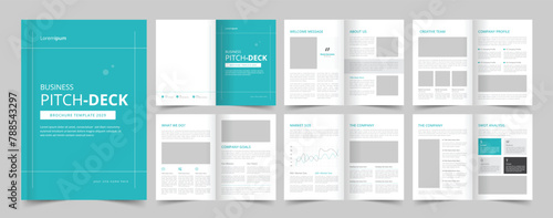Pitch Deck Template, Company Profile, Corporate Brochure, Print Ready