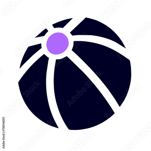 Beach Ball icon vector graphics element silhouette sign symbol illustration on a Transparent Background