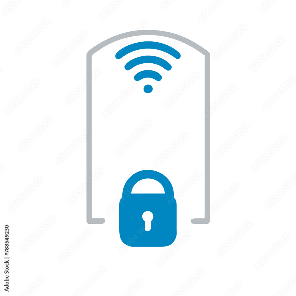 Smart Doorbell Lock single icon vector graphics element silhouette sign symbol illustration on a Transparent Background Smart Doorbell Lock single icon vector graphics element silhouette sign symbol illustration on a Transparent Background