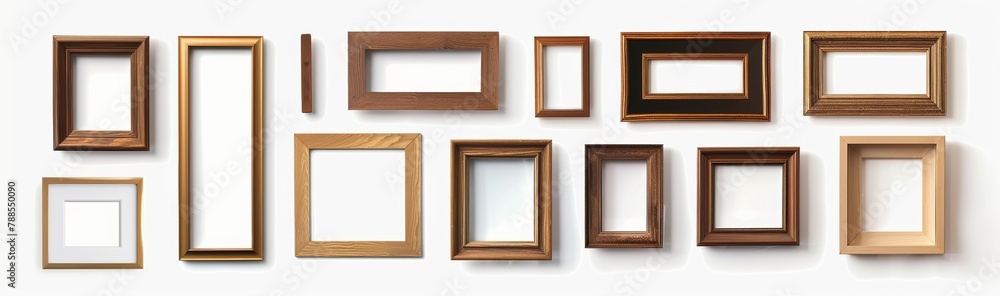 picture frame set isolated on white background gold vintage picture frame set isolated on white background gold vintage