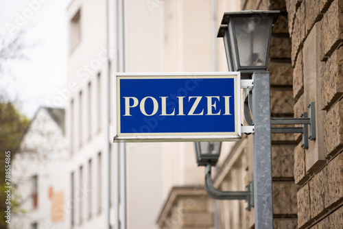 Wallpaper Mural Police sign in German language Torontodigital.ca