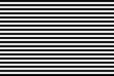 Striped background with horizontal straight black and white stripes. Seamless and repeating pattern. Editable vector illustration.