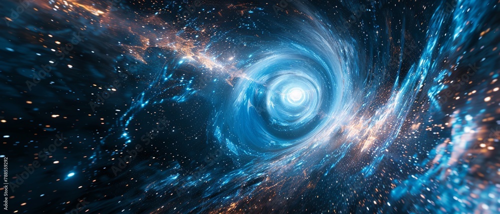 Sci-fi hyperdrive activation, rush of blue, deep space zoom Sci-fi hyperdrive activation, rush of blue, deep space zoom