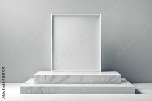 3d marble podium for display presentation 