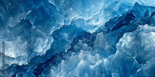 Enchanting Blue Icicle Texture - Abstract Frozen Landscape