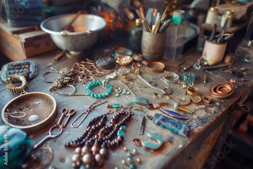 Handmade jewelry crafting