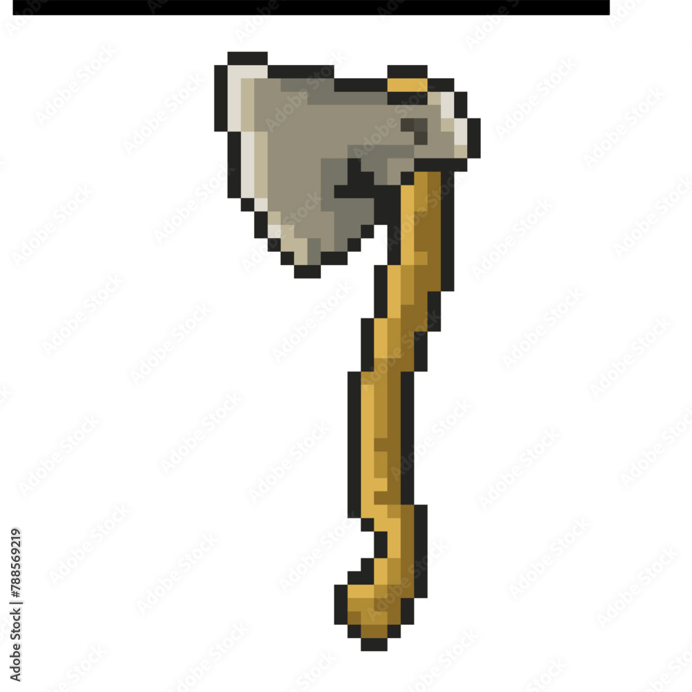 Fototapeta premium sharp axe pixel art for dynamic digital projects and designs.