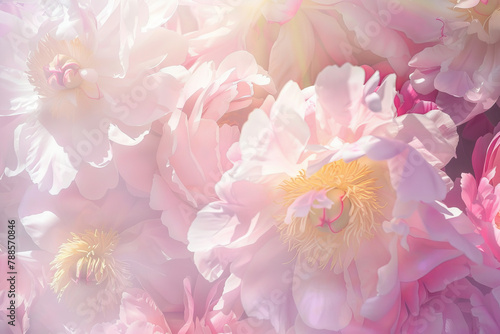 Pastel Peony Bliss  Delicate Floral Softness in Spring Bloom
