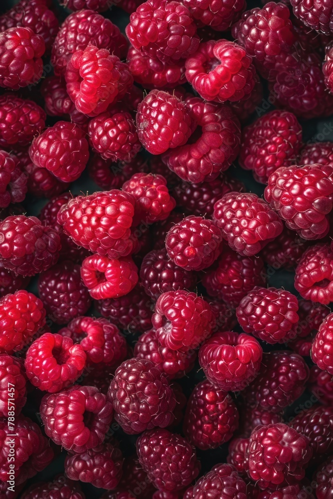 A close-up shot of a bunch of ripe raspberries. Suitable for food and healthy eating concepts A close-up shot of a bunch of ripe raspberries. Suitable for food and healthy eating concepts