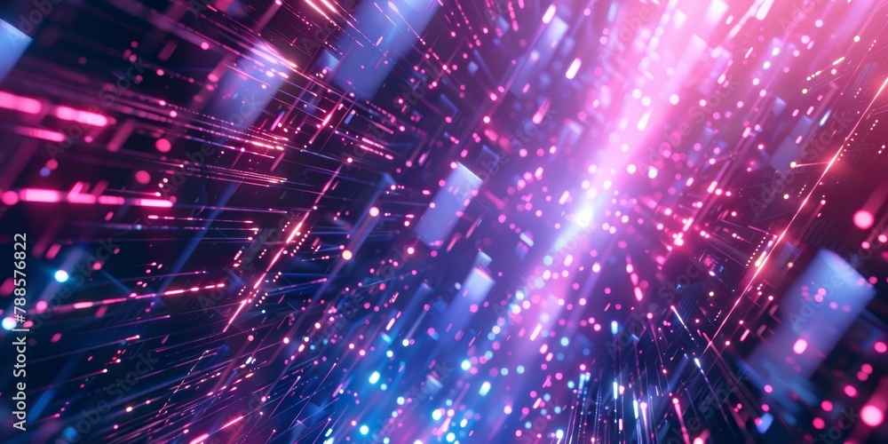 Fototapeta premium Digital background for techo, AI, data, audio, wave, red, graphics, and more