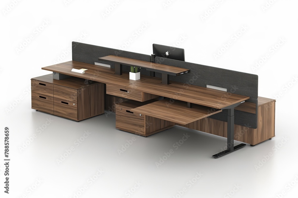 Modular workstations with adjustable desks promote flexibility and comfort in the American office landscape. Modular workstations with adjustable desks promote flexibility and comfort in the American office landscape.